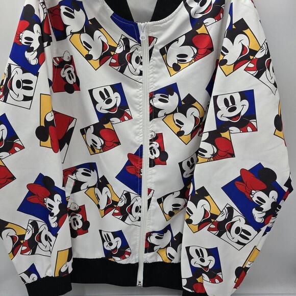 Disney Apparel Jacket Zip Up M Long Sleeve Mickey Minnie 62-2 - Picture 2 of 10